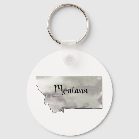 Illustratie van de staat Montana Sleutelhanger (Voorkant)