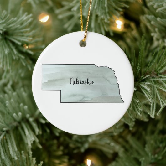 Illustratie van de staat Nebraska Keramisch Ornament (Boom)