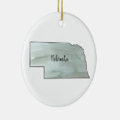 Illustratie van de staat Nebraska Keramisch Ornament (Rechts)