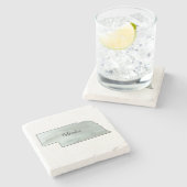 Illustratie van de staat Nebraska Stenen Onderzetter (Zijkant)