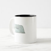 Illustratie van de staat Nebraska Tweekleurige Koffiemok (Voorkant links)