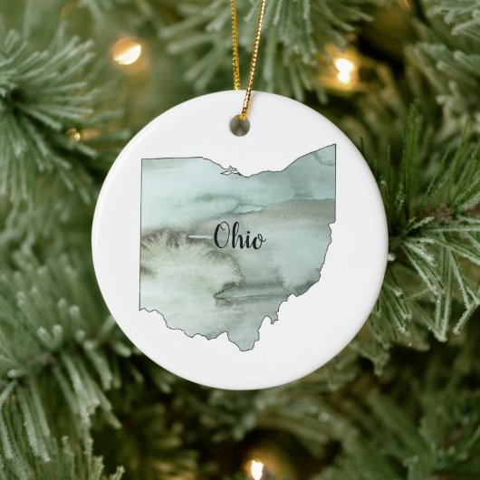 Illustratie van de staat Ohio Keramisch Ornament (Boom)