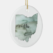 Illustratie van de staat Ohio Keramisch Ornament (Rechts)