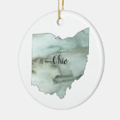 Illustratie van de staat Ohio Keramisch Ornament (Links)