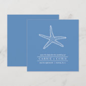 Illustratie van de Starfish Save the Date (Voorkant / Achterkant)