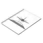 Illustratie van de start van de baan van het vlieg notitieboek (Linkerzijde)