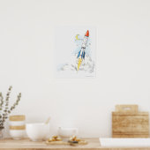 Illustratie van de start van een raket poster (Keuken)