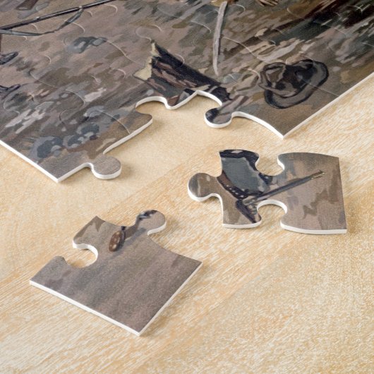 Illustratie van de strijd in Spotsylvanië, 1864, a Legpuzzel (Zijkant)