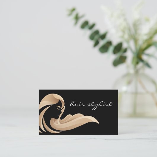 Illustratie van de stromende lucht | Zwarte achter Visitekaartje (Staand voorkant)