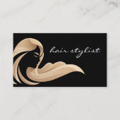 Illustratie van de stromende lucht | Zwarte achter Visitekaartje (Voorkant)