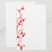 Illustratie van de structuur van de rode moleculen briefpapier (Voorkant / Achterkant)