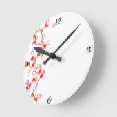 Illustratie van de structuur van de rode moleculen ronde klok (Hoek)