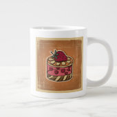 Illustratie van de taart in retro-stijl grote koffiekop (Rechts)