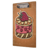 Illustratie van de taart in retro-stijl klembord (Links)