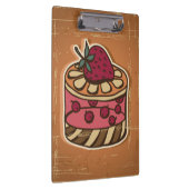 Illustratie van de taart in retro-stijl klembord (Rechts)