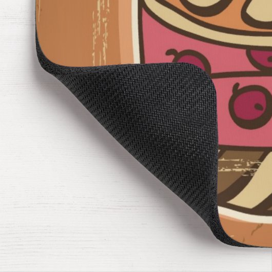 Illustratie van de taart in retro-stijl muismat (Hoek)