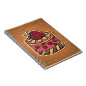 Illustratie van de taart in retro-stijl notitieboek (Rechterzijde)