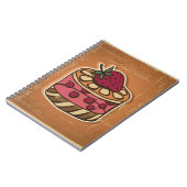 Illustratie van de taart in retro-stijl notitieboek (Linkerzijde)