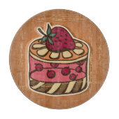 Illustratie van de taart in retro-stijl snijplank (Voorkant)