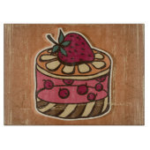 Illustratie van de taart in retro-stijl snijplank (Voorkant)