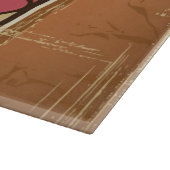 Illustratie van de taart in retro-stijl snijplank (Hoek)