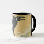  illustratie van de  tak van de rode vogelboom mok (Voorkant rechts)