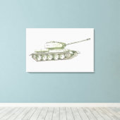 Illustratie van de tank canvas afdruk (Insitu (Houten vloer))