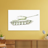Illustratie van de tank canvas afdruk (Insitu (Woonkamer))