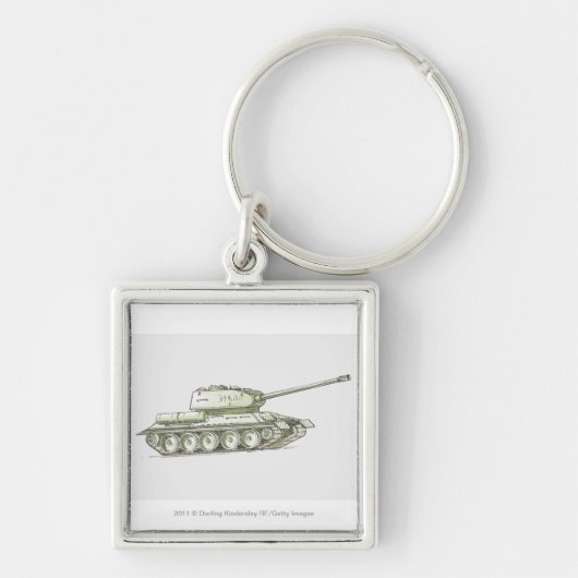 Illustratie van de tank sleutelhanger (Voorkant)