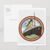 Illustratie van de Titanic Briefkaart (Voorkant / Achterkant)