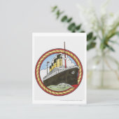 Illustratie van de Titanic Briefkaart (Staand voorkant)