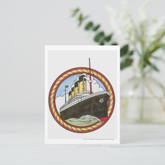 Illustratie van de Titanic Briefkaart (Staand voorkant)