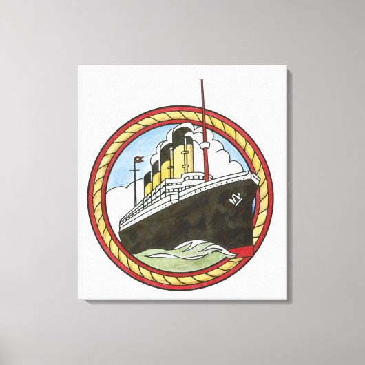 Illustratie van de Titanic Canvas Afdruk (Voorkant)
