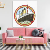 Illustratie van de Titanic Canvas Afdruk (Insitu (Woonkamer))