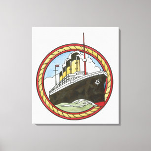 Illustratie van de Titanic Canvas Afdruk