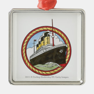 Illustratie van de Titanic Metalen Ornament