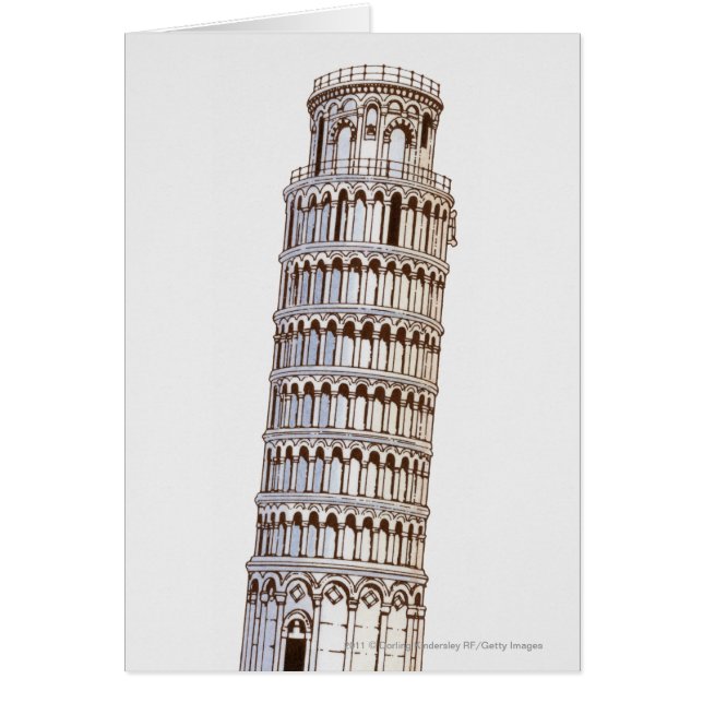 Illustratie van de toren van Pisa (Voorkant)