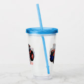 Illustratie van de tractorcartoon acryl drinkbeker (Links)