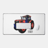 Illustratie van de tractorcartoon bureaumat (Keyboard & Muis)
