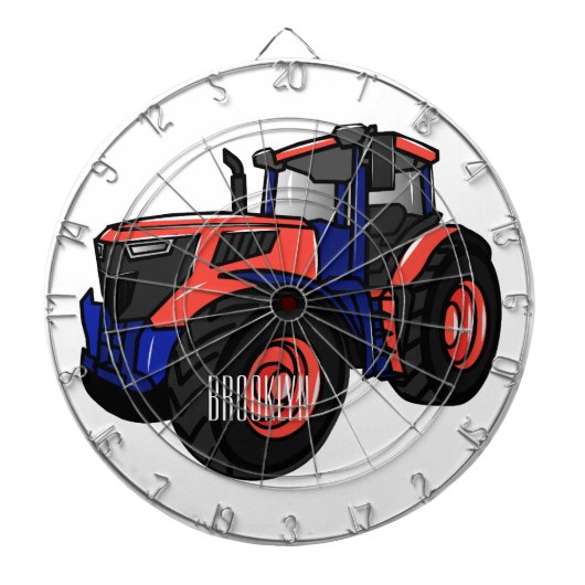 Illustratie van de tractorcartoon dartbord (Voorkant)