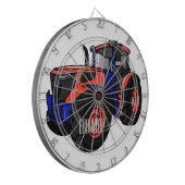 Illustratie van de tractorcartoon dartbord (Voorkant Links)