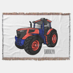 Illustratie van de tractorcartoon deken