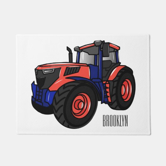 Illustratie van de tractorcartoon deurmat (Voorkant)