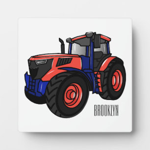 Illustratie van de tractorcartoon fotoplaat