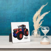 Illustratie van de tractorcartoon fotoplaat (Insitu)