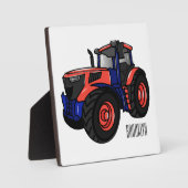 Illustratie van de tractorcartoon fotoplaat (Voorkant)
