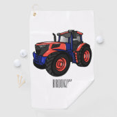 Illustratie van de tractorcartoon golfhanddoek (Insitu)