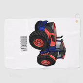 Illustratie van de tractorcartoon golfhanddoek (Horizontaal)