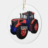 Illustratie van de tractorcartoon keramisch ornament (Links)