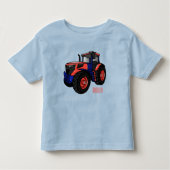 Illustratie van de tractorcartoon kinder shirts (Voorkant)